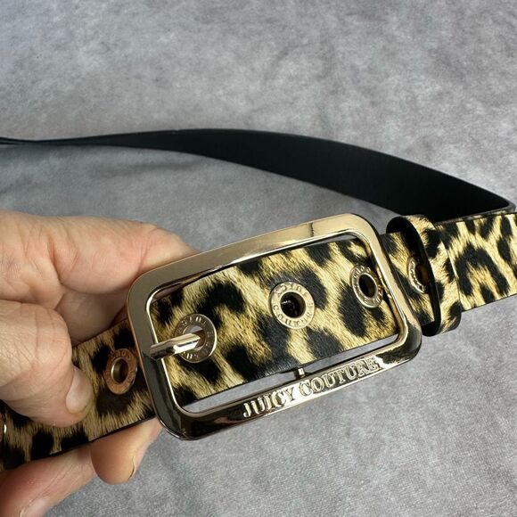Juicy Couture Medium Large Leopard Print Belt - Picture 3 of 6